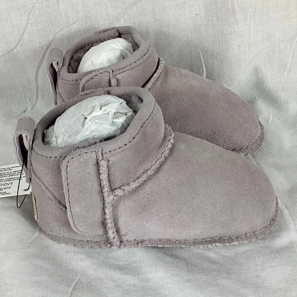 Ugg I Baby Classic Ultra Mini Suede Boots Booties Size 02/03 Light Purple New